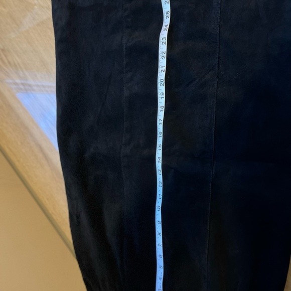 Vintage Danier Black Leather Midi Skirt Sz 12 - Picture 13 of 14